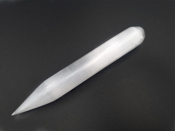 Selenite Stick Smooth Pointed (14cm)