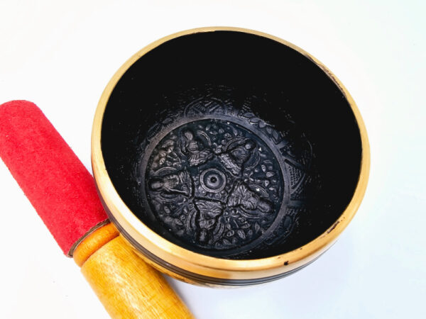 Singing Bowl Black Small Mantra - Image 2