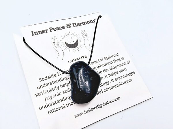 Sodalite Tumbled Stone Necklace (Inner Peace & Harmony)