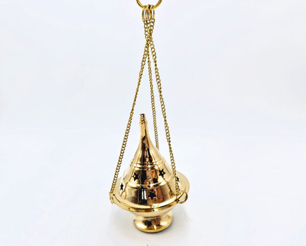 Star Brass Thurible, star, brass, thurible, ceremonies, resin, powder, charcoal