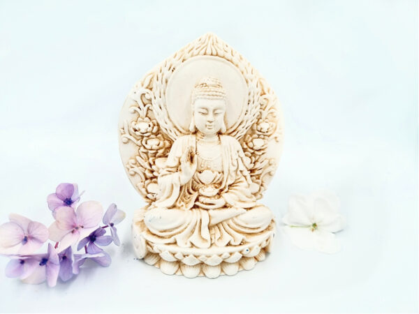 Indian Buddha Statue On Lotus (13cm)