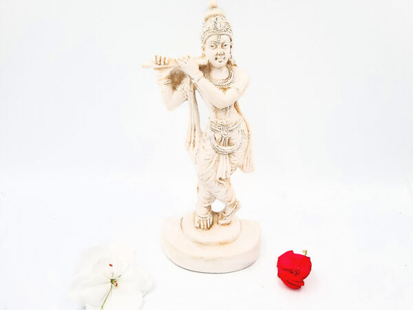 Lord Krishna Statue, hinduism, statue, krishna, playing the flute