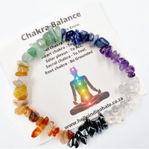 Chakra Gem Chips Bangle, chakra jewellery, crystal stone jewellery