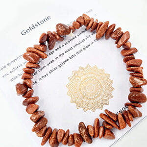 Goldstone Gem Chips Bangle, crystal jewellery, goldstone