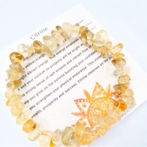 Citrine Gem Chips Bangle, citrine, citrine bracelet