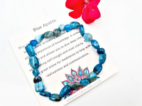 Blue Apatite Gemstone Nugget Bangle