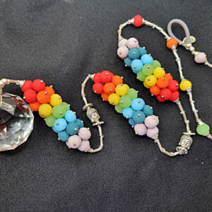 Frosted Prism Chakra Hanging Sun Catcher, sun catcher, chakra sun catcher, frosted prism beads sun catcher south africa