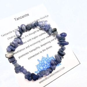 Tanzanite Gem Chips Bangle, crystal jewellery, South Africa jewellery shop