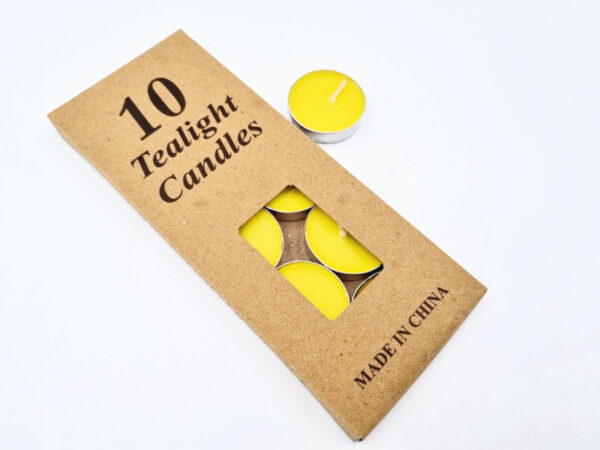 Tealight Candles Yellow (Pack Of 10)