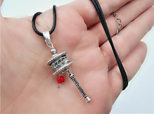 Tibetan prayer wheel necklace - Image 2