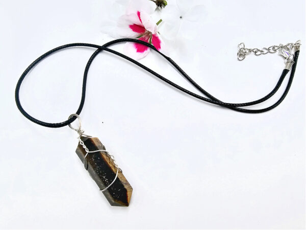 Tigers Eye Point Wrap necklace (Protection) - Image 2