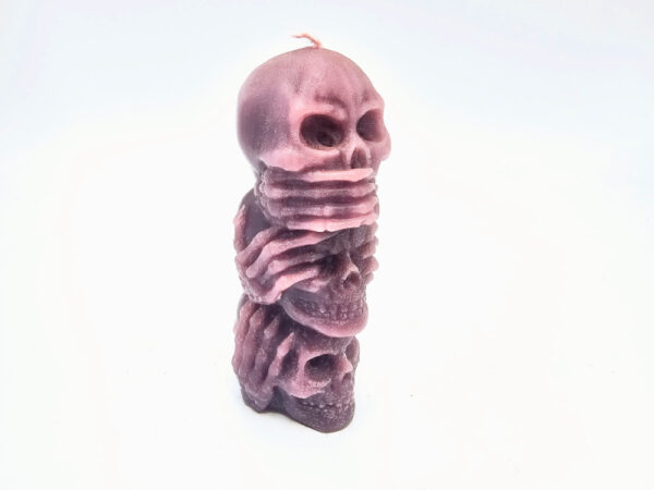 Skull Candle (Hear Speak & See) Purple (9cm)