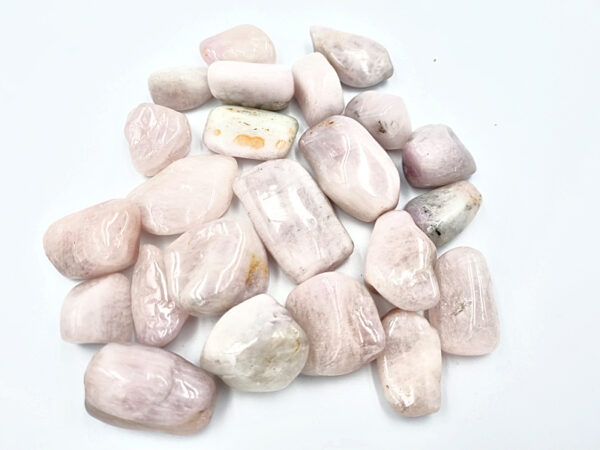 Kunzite Tumble Stones, crystal, light pink with a bit of white gemstone, unconditional love, Chakra: Heart