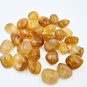 honey calcite, tumbled stones, yellow/orange, gemstone, crystal, Elements Fire, Earth, Water