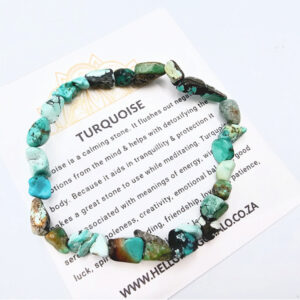 African Turquoise Crystal Nugget Bangle, gemstone bangle, crystal fashion bracelet