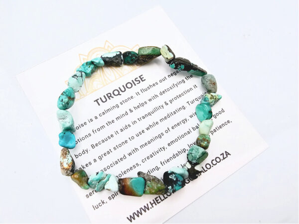 African Turquoise Crystal Nugget Bangle, gemstone bangle, crystal fashion bracelet