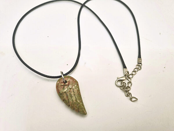 Angel Wing Unakite Necklace - Image 2