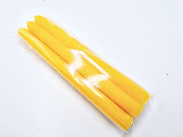 Yellow Candles Solid 25cm - Pack of 6 (Positivity & Fulfilling Desires)