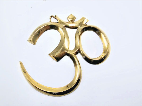 Large Brass OM Wall Hanging (22Cm)