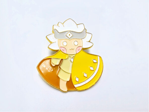 Yellow Anime Man Pin Badge