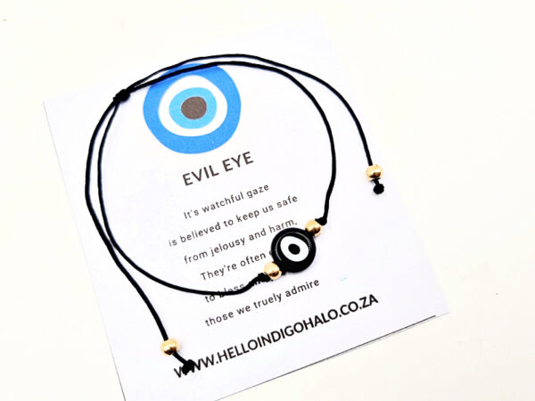 Evil Eye Bracelet, black bangle, jewellery