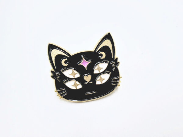 Cat Face Pin Badge