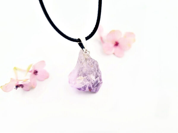 Amethyst Rough Bail Crystal Necklace