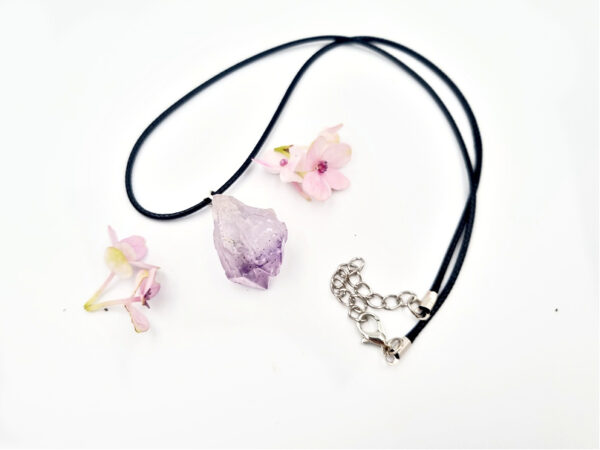 Amethyst Rough Bail Crystal Necklace - Image 2