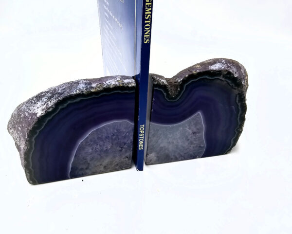 Agate Geode Book Ends  (Purple) A