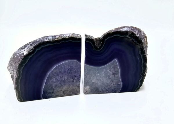 Agate Geode Book Ends  (Purple) A - Image 2