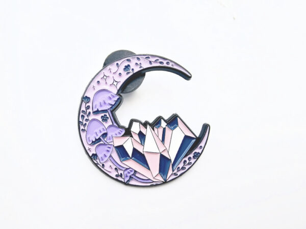 Crystal Moon Pin Badge