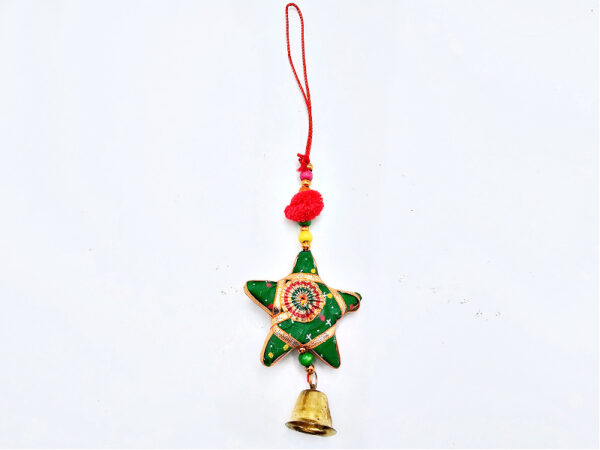 Star Hanging Bell Green (28cm)