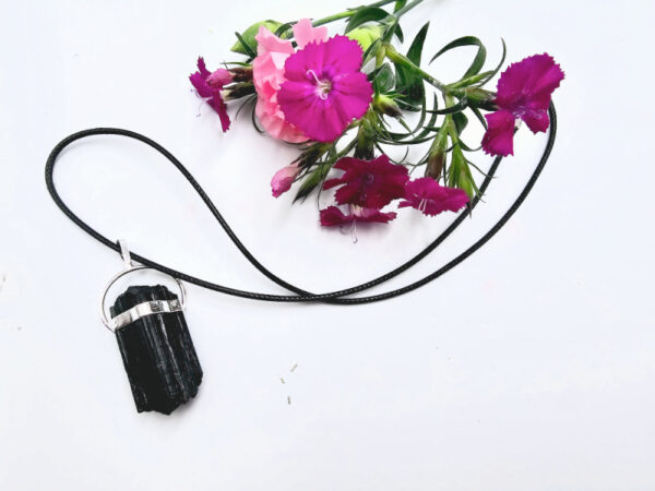 Black Tourmaline Fixed Swivel Necklace - Image 2