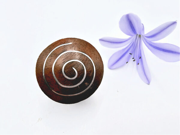 Round Spiral Wooden Ring