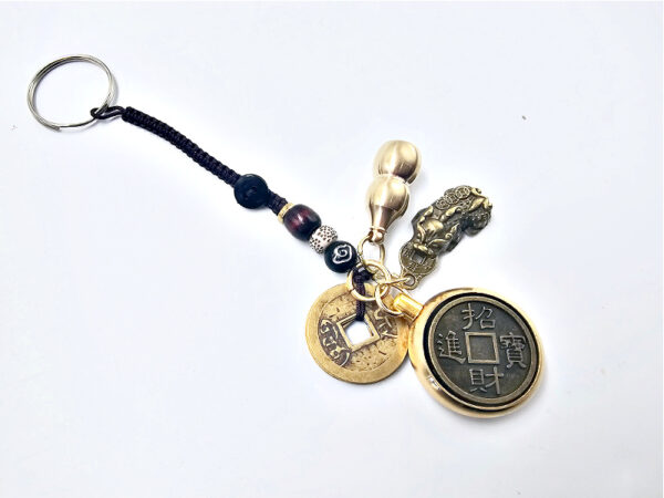 Pi Xiu, Wu Lou 5 Chinese Spinning  Coin Key Ring