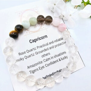 Capricorn Zodiac Gem Bracelet, capricorn, astrology gemstone jewellery