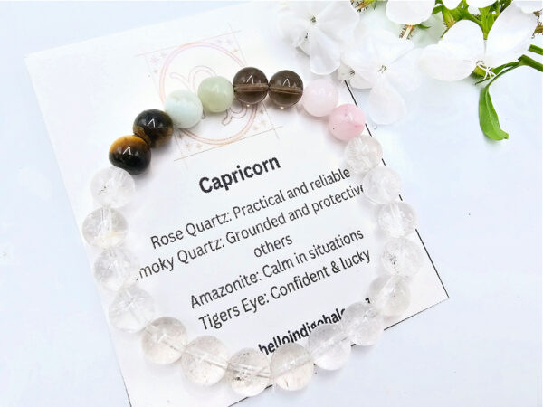 Capricorn Zodiac Gem Bracelet, capricorn, astrology gemstone jewellery