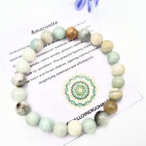 Amazonite Round Beaded Bangle gemstone bangle, amazonite jewellery