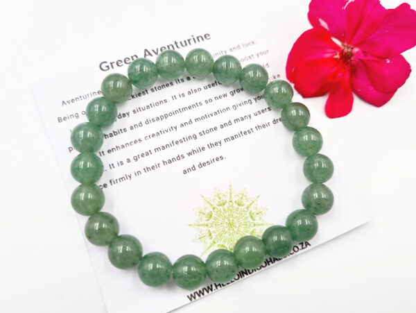 Green Aventurine Round Beaded Bangle, South African jewellery, bangle