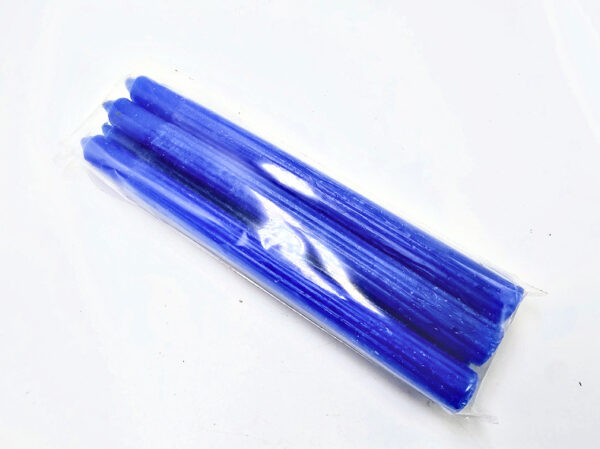 Blue Candles Solid 25cm - Pack of 6  (Patience & Understanding)