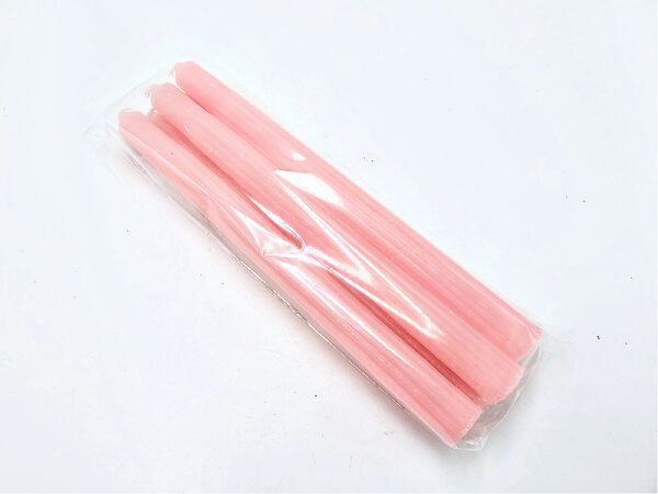 Pink Candles Solid 25cm - Pack of 6 (Love & Healing)