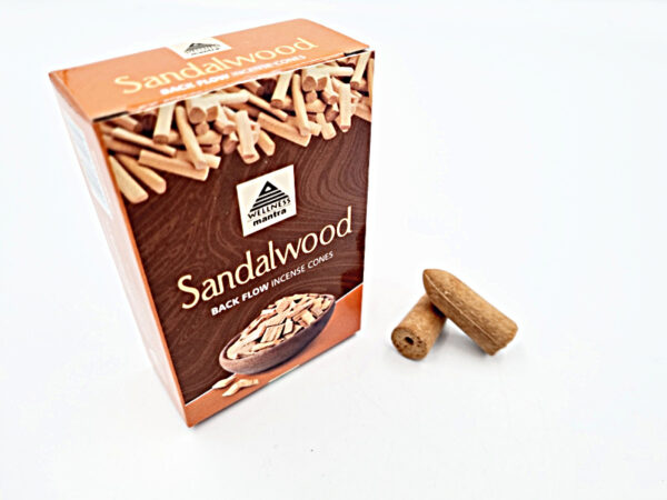 Sandalwood Backflow Incense Cones 10s Wellness Mantra