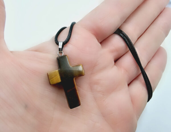 Tigers Eye Cross Necklace - Image 2