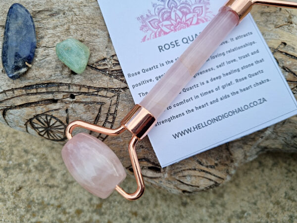 Rose Quartz Crystal Facial Roller - Image 2