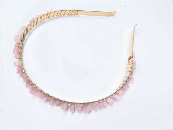 Crystal Alice Band (Rose Quartz)