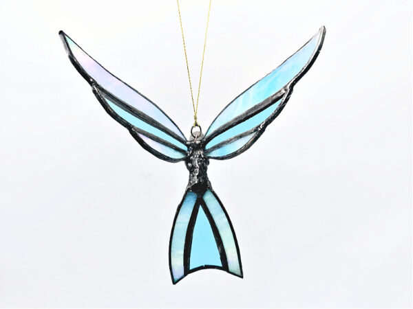 Stained Glass Light Blue Humming Bird (16cm) - Image 2