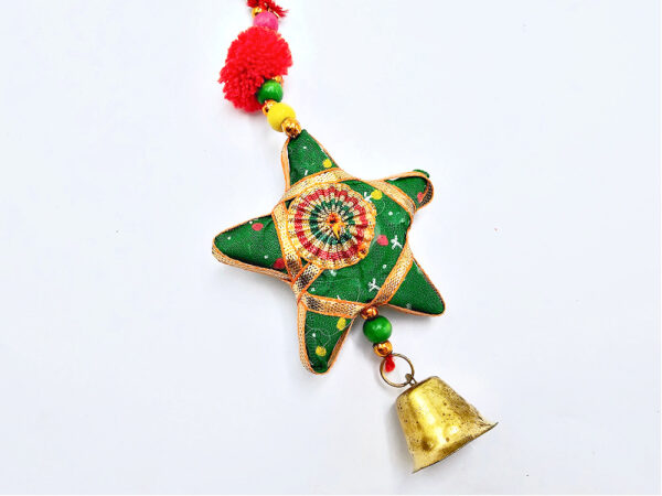 Star Hanging Bell Green (28cm) - Image 2