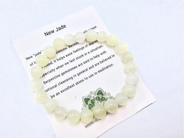 New Jade Round Beaded Bangle, polished beads crystal bracelet, bangle