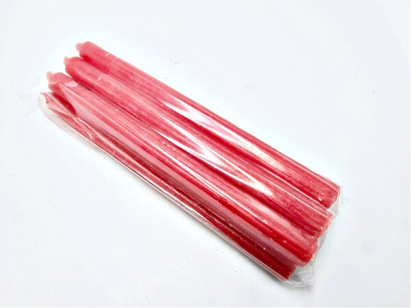 Red Candles Solid 25cm - Pack of 6 (Passion & Strength)