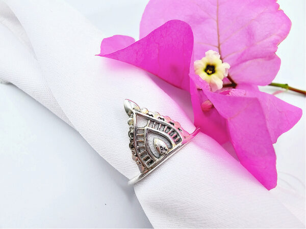 Detailed Indian Flower Ring (925 Silver)